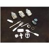 Image 2 : Scrimshawed Bone and Plastic Figurines and Utensils