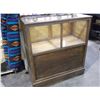 Image 1 : Glass Topped and Fronted Display Case-Shelf and Sliding Doors in the Back- 43"H X 39"W X 19"D