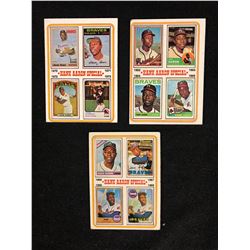 Hank Aaron Special 1974 Topps Baseball Cards Lot( 1966 -1969 )