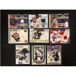 GAME WORN JERSEY HOCKEY CARD LOT