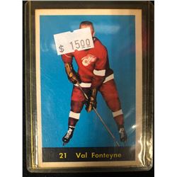 1960-61 Parkhurst #21 Val Fonteyne Rookie Card