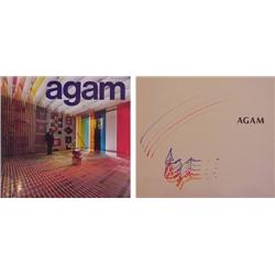 Book: Yaakov Agam (signed), AGAM, 1980, Popper, Revised Edition, Abrams, hardbound book with mu...