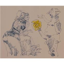 John Altoon (1925-1965) Californian, FANTASY, 1967, color screenprint, signed in pencil, from t...