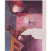 Image 1 : Sunol Alvar (b. 1935) Spanish, WOMEN WITH DOVE (Mauve), embossed color lithograph, signed in pe...