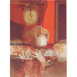 Sunol Alvar (b. 1935) Spanish, VISIONS DE POETA, 1978, embossed color lithograph, signed in pen...