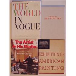 Books: American Art (four), AMERICAN ART POTTERY, Henzke; EXHIBITION OF AMERICAN PAINTING FROM...