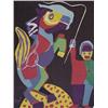 Image 1 : Karel Appel (b. 1921) Dutch, CIRCUS SUITE (HORSE & RING MASTER, #11), color carborundum gravure...