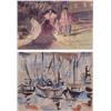 Image 1 : Bardin, Calender (20th Century) (two), GYPSY CAMP, watercolor on paper, 11 x 17”, signed lower...