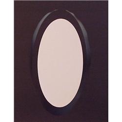 Larry Bell (b. 1939) American, NEGATIVE OVAL, 1984, original vapor drawing on black, sheet 29 ¼...