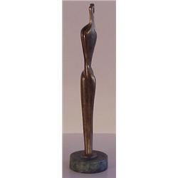Ben Shalom (20th Century) Israeli, COUPLE, 1984, cast bronze sculpture, 17” high, signed and da...
