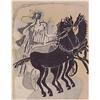 Image 1 : after Georges Braque (1882-1963) French, CHARIOT, color lithograph, signed in pencil, from the...
