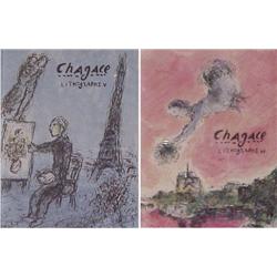 Books: Marc Chagall (two), LITHOGRAPHS V, 1974-1979, Catalogue Raisonne, Sorlier, hardbound, du...