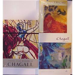 Book: Marc Chagall (three), STAINED GLASS WINDOWS OF CHAGALL, Marteau, Tudor; CHAGALL, Haftmann...