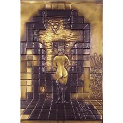 after Salvador Dali (1904-1989) Spanish, LINCOLN IN DALIVISION, bronze bas relief, signature in...