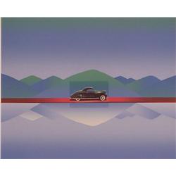 Jean Michel Folon (b. 1934) Belgium, I AM WRITING FROM CALIFORNIA, from Je Vous Ecris Suite, 19...