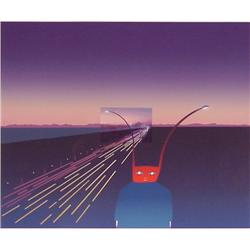 Jean Michel Folon (b. 1934) Belgium, I AM WRITING FROM MOUNT FUJI, from Je Vous Ecris Suite, 19...