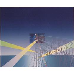 Jean Michel Folon (b. 1934) Belgium, I AM WRITING FROM CONEY ISLAND, from Je Vous Ecris Suite,...