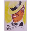 Image 1 : Charles Kiffer (b. 1902) French, MAURICE CHEVALIER, color screenprint, signed in pencil, from t...