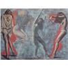 Image 1 : Mendij (20th Century) European, INTERPRATIVE DANCE, oil painting on canvas, 31 ½ x 41”, signed...