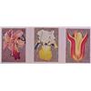 Image 1 : Lowell Nesbit (b. 1933) American, IRIS, TULIP, LILY, 1980, set of three color screenprints, eac...