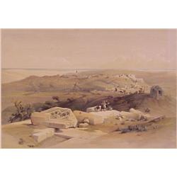David Roberts (1796-1864) British, GAZA, 1939, color lithograph, signature on the stone, image...