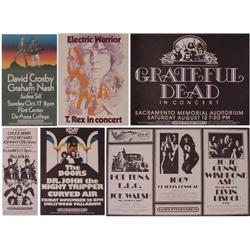 Rock & Roll posters, GRATEFUL DEAD; THE DOORS; CROSBY & NASH; CHUCK BERRY; T. REX; PACIFIC PRES...