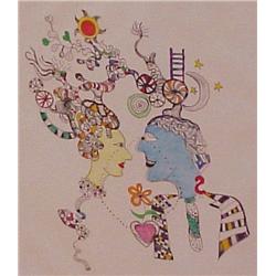 Niki de Saint Phalle (1930-2002) French, EYE CONTACT, 1999, hand-colored etching, signed in pen...