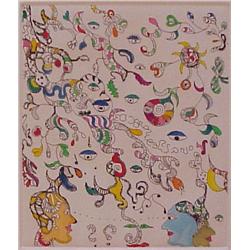 Niki de Saint Phalle (1930-2002) French, THE LOVERS, 1999, hand-colored etching, signed in penc...