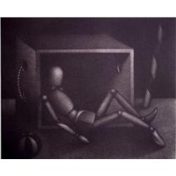 Laurent Schkolnyk (20th Century) French, ARTICULATED FIGURE, mezzotint etching, signed in penci...