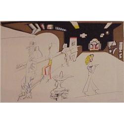 Saul Steinberg (1914-2003) American, NEBRASKA, 1966, color lithograph, signed in pencil, from t...