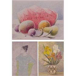 Templeton & Gene Turner (20th Century) (three), STILL LIFE WITH FLOWERS, 1960, oil painting on...