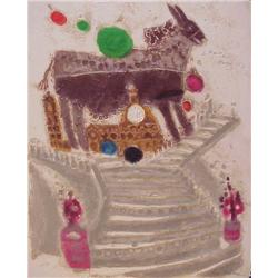 Theo Tobiasse (b. 1927) French, LE DUOMO DE FIRENZE, color carborumbum gravure, signed in penci...