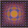 Image 1 : Victor Vasarely (1908-1997) Hungarian, TRI-VEGA, color screenprint, signed in pencil, from the...