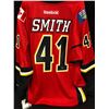 Image 1 : MIKE SMITH SIGNED FLAMES HOCKEY JERSEY W/ COA