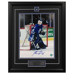 Felix 'The Cat' Potvin Toronto Maple Leafs Autographed Hockey Goal 19x23 Frame