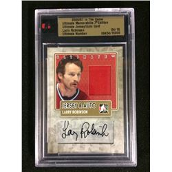 2006-07 ITG ULTIMATE MEMORABILIA 7TH EDITION ULTIMATE JERSEY/ AUTO GOLD LARRY ROBINSON (04/10)