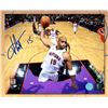 Image 1 : Vince Carter Toronto Raptors Autographed Air Canada Net Cam Dunk 8x10 Photo