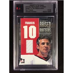 2006-07 ITG ULTIMATE MEMORABILA 7TH EDITION RAISED TO THE RAFTERS SILVER RON FRANCIS (11/25)