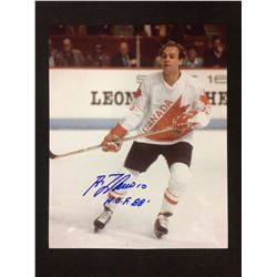 GUY LAFLEUR AUTOGRAPHED 8  X 10 COLOR PHOTO (TEAM CANADA)