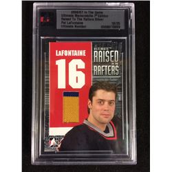 2006-07 ITG ULTIMATE MEMORABILIA 7TH EDITION RAISED TO THE RAFTERS SILVER PAT LAFONTAINE (10/25)