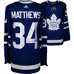 Auston Matthews Toronto Maple Leafs Autographed Adidas Authentic Hockey Jersey