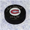 Image 1 : Serge Savard Montreal Canadiens Autographed Hockey Puck with HOF Note
