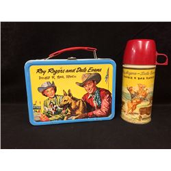 Vintage Early Roy Rogers and Dale Evans Lunchbox W/ Thermos