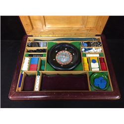 COLLECTIBLE 1940'S ITALIAN GAMBLING SET W/ CASE