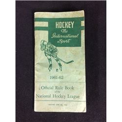 1961-62 OFFICIAL RULE BOOK OF THE NATIONAL HOCKEY LEAGUE