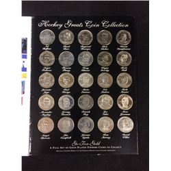 HOCKEY GREATS GOLD PLATE COIN COLLECTION SET