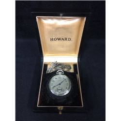 RARE ANTIQUE 1883 HOWARD POCKET WATCH MINT COMPLETE WITH ORIGINAL WOOD  BOX