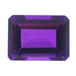 18.02CT AAA Natural Purple Amethyst Gem Diamond Emerald Cut 16x12MM VVS Gemstone