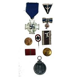 Collection of WWII German Nazi Medals Badges