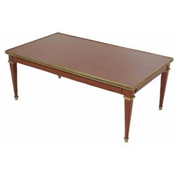 Jansen Style Louis Xv Style Brass Coffee Table